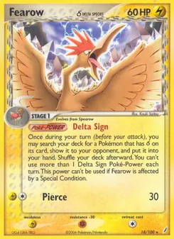 Fearow δ — Crystal Guardians 18