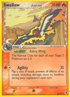 Swellow δ — Dragon Frontiers 40