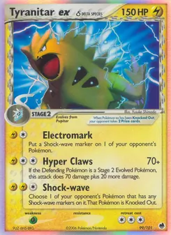 Tyranitar ex δ — Dragon Frontiers 99