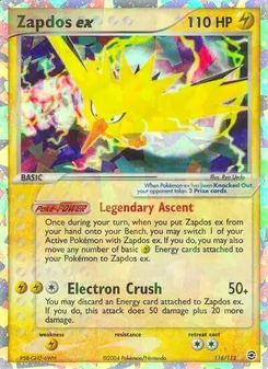 Zapdos ex — FireRed & LeafGreen 116