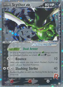 Rocket's Scyther ex — EX O Retorno da Equipe Rocket  102