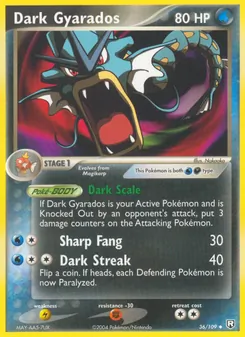Dark Gyarados — EX O Retorno da Equipe Rocket  36