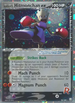 Rocket's Hitmonchan ex — EX O Retorno da Equipe Rocket  98