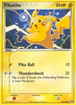 Pikachu — EX Esmeralda 60