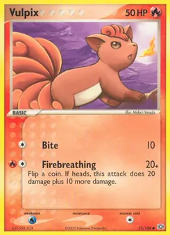 Vulpix — EX Esmeralda 72