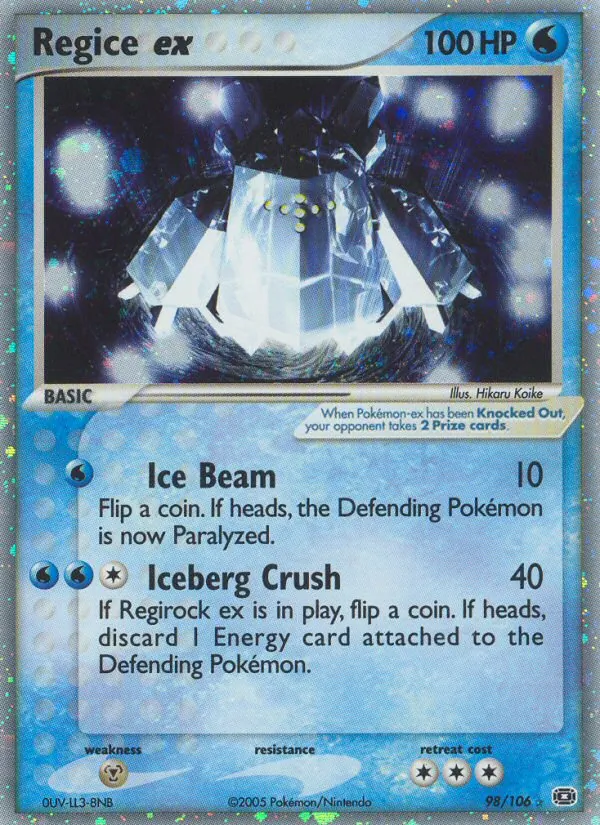 Regice ex — EX Esmeralda 98