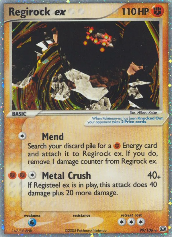 Regirock ex — EX Esmeralda 99