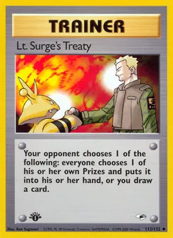 Lt. Surge's Treaty — Gym Heroes 112