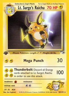 Lt. Surge's Raichu — Gym Heroes 28