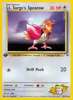 Lt. Surge's Spearow — Gym Heroes 52