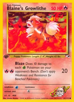 Blaine's Growlithe — Gym Heroes 62