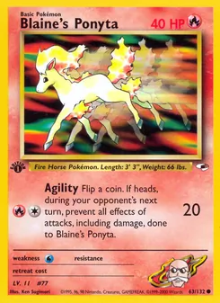 Blaine's Ponyta — Gym Heroes 63
