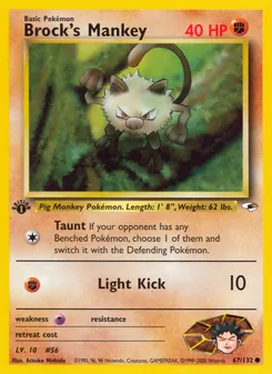 Brock's Mankey — Gym Heroes 67