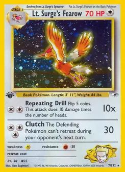 Lt. Surge's Fearow — Gym Heroes 7