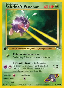 Sabrina's Venonat — Gym Heroes 96