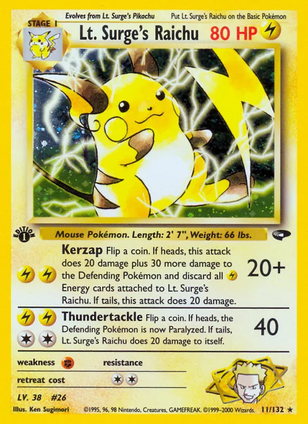 Lt. Surge's Raichu — Gym Challenge 11