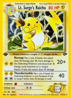 Lt. Surge's Raichu — Gym Challenge 11
