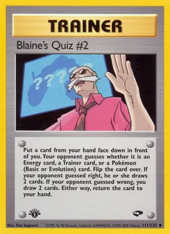 Blaine's Quiz #2 — Gym Challenge 111