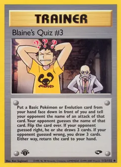 Blaine's Quiz #3 — Gym Challenge 112