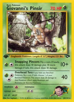 Giovanni's Pinsir — Gym Challenge 24