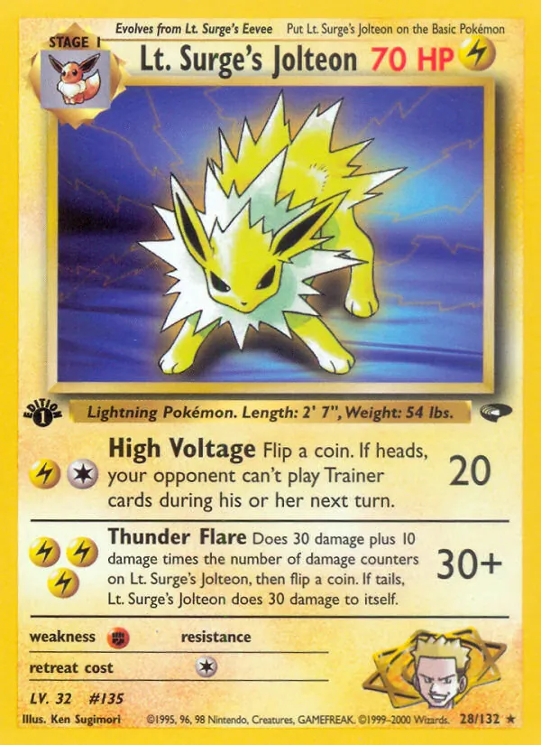 Lt. Surge's Jolteon — Gym Challenge 28