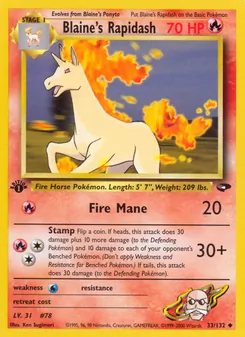 Blaine's Rapidash — Gym Challenge 33