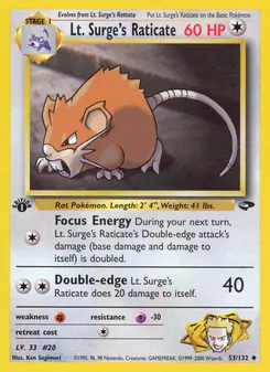 Lt. Surge's Raticate — Gym Challenge 53