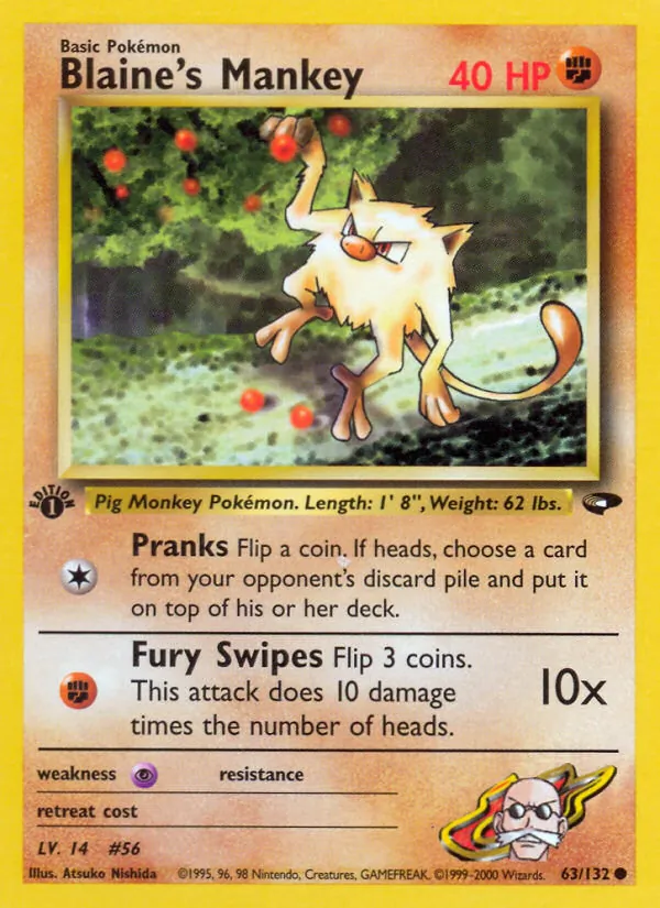 Blaine's Mankey — Gym Challenge 63