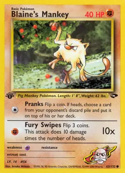 Blaine's Mankey — Gym Challenge 63