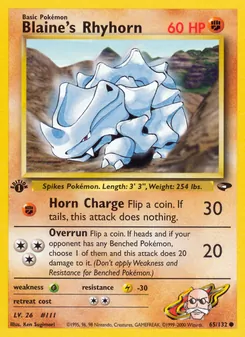 Blaine's Rhyhorn — Gym Challenge 65
