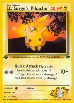Lt. Surge's Pikachu — Gym Challenge 84