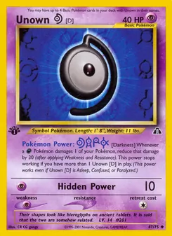 Unown [D] — Neo Discovery 47