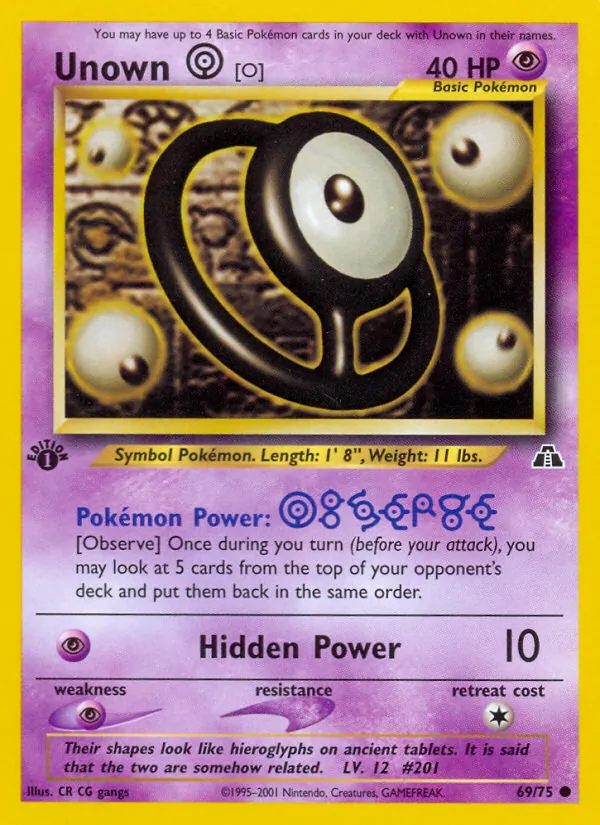 Unown [O] — Neo Discovery 69