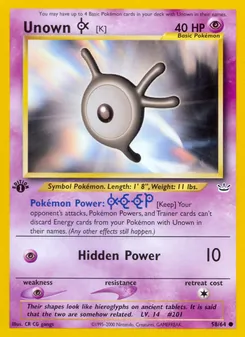 Unown [K] — Neo Revelation 58