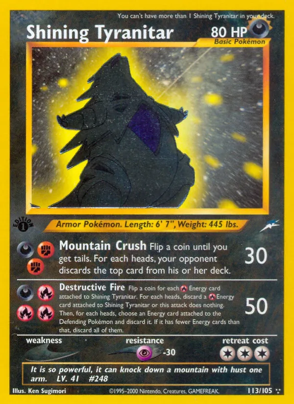 Shining Tyranitar — Neo Destiny 113
