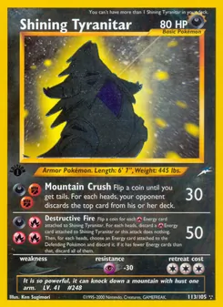 Shining Tyranitar — Neo Destiny 113