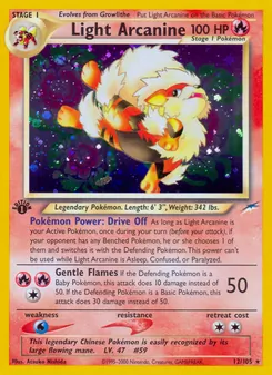 Light Arcanine — Neo Destiny 12
