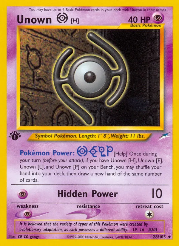 Unown [H] — Neo Destiny 28