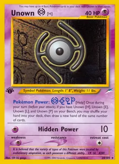 Unown [H] — Neo Destiny 28