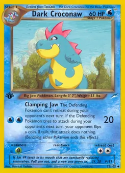 Dark Croconaw — Neo Destiny 32