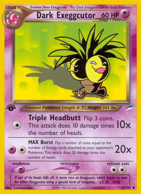 Dark Exeggutor — Neo Destiny 33
