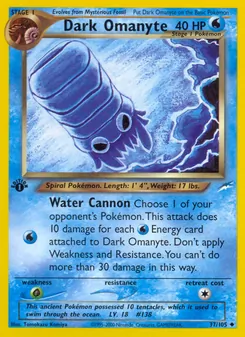 Dark Omanyte — Neo Destiny 37