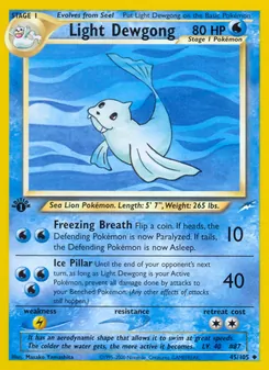 Light Dewgong — Neo Destiny 45