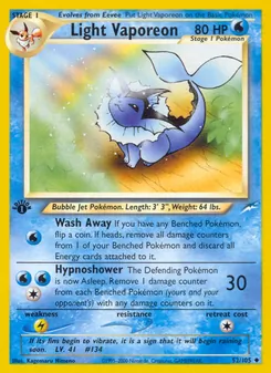 Light Vaporeon — Neo Destiny 52