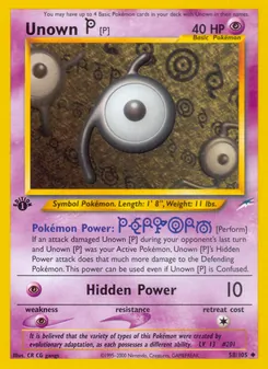 Unown [P] — Neo Destiny 58