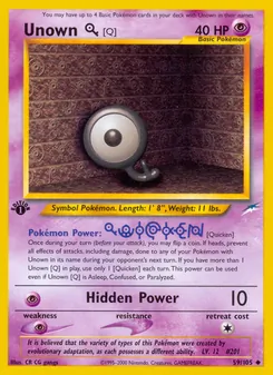 Unown [Q] — Neo Destiny 59