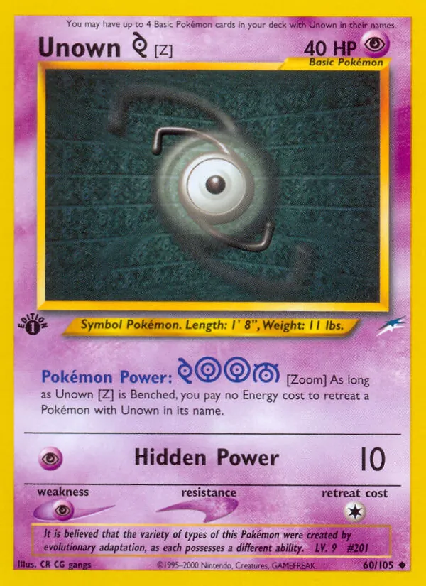Unown [Z] — Neo Destiny 60