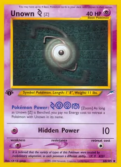 Unown [Z] — Neo Destiny 60