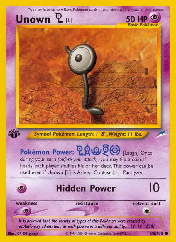 Unown [L] — Neo Destiny 86