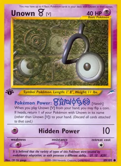 Unown [V] — Neo Destiny 89